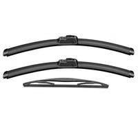 For KIA Rio 2005-2011 Windscreen Wiper Blades Front Rear Set 24"16"14" | Front 22"+16", Rear 14", 3-Piece Set, J-Hook Fitment, High Quality Blade, All Weather Suitable, 1 Year Warranty
