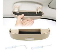 For Kia RIO 2010-2023 Abs Storage Box With Flocking Case Sun Visor Overhead Mount Interior Accessories Black(normal/Beige)