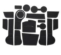 For Kia Rio 4 X-Line 2017-2022 Anti-Slip Gate Slot Cup Mat Non-slip Pad Interior Accessories 18pcs/Set Cup Holder Insert(Black)