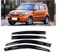 For KIA Soul 2010-2013 4-Piece Wind Deflectors - Rain Guards & Weather Shields for Ventilation, Reduce Noise, Easy Fit