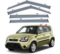 For KIA Soul MK1-AM 2008-2011 2012 2013 4-Piece Wind Deflectors - Rain Guards & Weather Shields for Ventilation, Reduce Noise, Easy Fit
