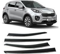 For Kia Sportage 4 ql Kx5 Sportage-R 2016-2021 4-Piece Wind Deflectors - Rain Guards & Weather Shields for Ventilation, Reduce Noise, Easy Fit