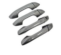 for Kia, Sportage QL KX5 2016-2020 Carbon Fiber Chrome Car Door Handle Bowl Cover Trim Sticker Styling Accessories Door Handle Cover Set(Black S 1key 0button)(Black C 1key 2buttons)