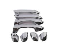 for Kia, Sportage QL KX5 2016-2020 Carbon Fiber Chrome Car Door Handle Bowl Cover Trim Sticker Styling Accessories Door Handle Cover Set(Black S 1key 0button)(Black S 1key 2buttons)