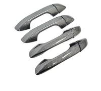 for Kia, Sportage QL KX5 2016-2020 Carbon Fiber Chrome Car Door Handle Bowl Cover Trim Sticker Styling Accessories Door Handle Cover Set(Black S 1key 0button)(Black C 0key 0button)