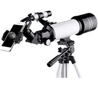 for Kids&Beginners,70mm Astronomy Refractor with Adjustable Tripod,Travel with Carry Bag, Phone Adapter and Wireless Remote,White