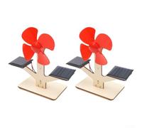 For Kids' DIY Solar Energy Fan Kit Hands On Learning Tool for Exploring Renewable Resources (2pcs)