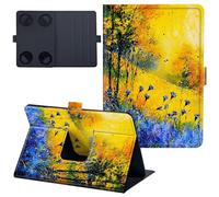 for Kindle Colorsoft Case 7 inch Lightweight 360 Degree Rotating PU Leather Cover with Multi-Angle Viewing Stand Tablet Case for Kindle Colorsoft 2024 - Watercolor Flower Tree