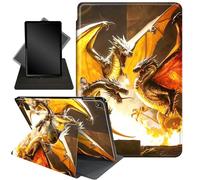 for Kindle Fire 7 case 2019 2017 Release 9th 7th Generation,360 Degree Rotating Stand Smart Protective Cover Case for Fire 7 2019,Cute Three Dragon