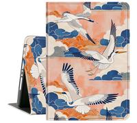 for Kindle Fire 7 Tablet 12th Generation 2022 Release Case, Slim Cover Case with Auto-Wake/Sleep for Kindle Fire 7 2022,Red Crowned Crane