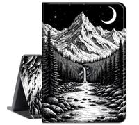 for Kindle Fire 7 Tablet Case 2019 2017 Release 9th 7th Generation,Slim Soft Shockproof TPU Silicone Protective Back Shell Case for Kindle Fire HD7 7" (2017/2019 Release),Mountain and Moon