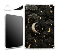 for Kindle Fire HD 8 & 8 Plus Tablet (8" 12th/10th Gen, 2024/2022/2020 Release) Case, Slim Soft Silicone Lightweight Clear Military-Grade Corners Shock Absorbent Case, Moon Star