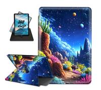 for Kindle Fire HD8 (2016/2017/2018) Case, 8" PU Leather Folio Cover with Multi-Angle Rotating Stand, Auto Sleep/Wake, Protective Case for Fire HD8 TabletPsychedelic Planet