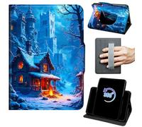 for Kindle Fire Max 11 Case 13th Generation 11 inch 2023 Release 360 Rotating Degree Stand Auto Wake/Sleep Protective Cover with Hand Strap & Magnetic Clasp - Winter Castle