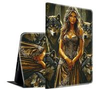 for Kindle Fire Max 11 Case (13th Generation, 2023 Release) 11 inch Lightweight Smart Case PU Leather Adjustable Stand Protective Cover with Auto Wake/Sleep - Wolf Women