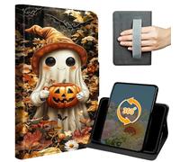 for Kindle Fire Max 11 Case (13th Generation, 2023 Release) 11" Slim PU Leather 360 Degree Rotating Multiple Angles Stand Shell Cover with Hand Strap Auto Wake/Sleep Magnetic Clasp, A Ghosts