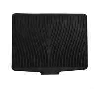 For Kitchen Silicone Drain Pad for Easy Drying, Features Innovative Drain Design for Tidy Surfaces (black)