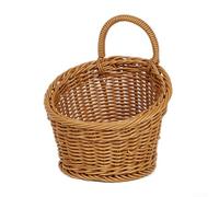 For Kitchen Wall Hanging Woven Basket Organizer for Storing Vegetables Fruits Dried Goods Plants and Everyday Sundries (2#)