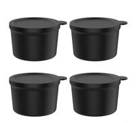 for KitchenAid Ice Tray Compatible with Ice Shaver Attachment Silicone Ice Cube Molds Maker for Stand Mixer Black 4 Pack