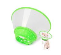 For Kitten Puppy Rabbit Small Dogs After Cat Cone Elizabethan Collar Protective Cat Recovery Collar Adjustable Pet Cone(Green,L)