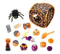 for Kittens, Pumpkin Cube Tunnel Bed, Cat Play Tunnel, Interactive Kitten for Cats, in a Lovely Space. The Foldable Design Allows for a Set Up