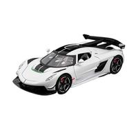 For Koenigsegg Supercar GT 1:22 Metal Car Model Home Fashion Decoration Birthday Gift(White)