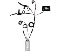 For KT 36V 48V 15A 250W Waterproof E-bike Controller with LCD8H Display PAS Sensor Thumb Throttle Brake Levers Suitable for Sensor Hub Motors