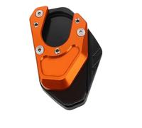 For KTM Motorcycle Side Stand Enlarger Aluminum Kickstand Plate Pad for Duke 125 200 390 690 for SMC for DUKE125 for DUKE200 for DUKE390 Models(Orange)