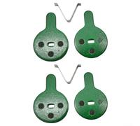 For Kukirin G2 Pro Compatible Brake Pad Set Comprising Four Friction Elements and Two Mounting Brackets Made from Synthetic Material