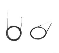 For Kukirin G4 Electric Scooter Brake Cable, Black Steel Front Rear Disc Brake(Front rear brake lines Black)