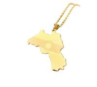 For Kurdistan Stainless Steel Map Pendant Necklace Earrings Ring Set Fashionable Versatile Suitable For Men Women Brides Grooms Suitable For Wedding Parties Various Festivals (model7-gold)