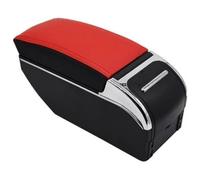 For L&and For R&over For FreeL&ander 2 Car Elbow Rest With USB Armrest Box Center Console Storage Space Multifunctional Storage Box(B-black Red Panel)