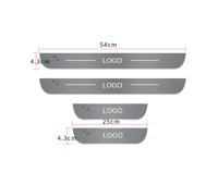 (For L-AND R-OVER, 4pcs Set) Customized Car Door illuminated Sill light Logo Projector Lamp USB Power
