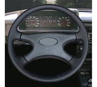 For Lada For Niva 2006-2017 2107 1997-2012 DIY Hand-stitched Black Artificial Leather Car Steering Wheel Cover Auto Accessories Styling(1-Black)