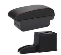 For Lada Granta For Kalina Center Armrest Box Replace | For Nissan Datsun Mido For Nodo,Perfect match to the car.(B1 Black red 3USB)
