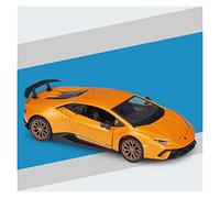 For Lamborghini Huracan Performante Alloy Metal Toy Simulation Sound and Light Collection Car 1 32 Vehicles Kit(2)