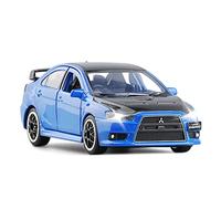 For Lancer Black Top EVO X 10 BBS RHD Car 1 32 Simulation Die-casting Model Toy Gift Mini Replica Toys(Blue)