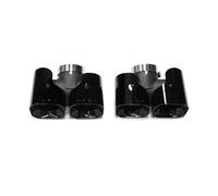 For Land For Rover For Defender 90 110 2020-2024 Rear Exhaust Tailpipe System Upgrade Quad Square Shaped Muffler Car Exhaust Tail Pipe(2.0T Black b)