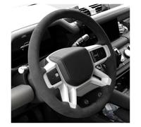 For Land For Rover For Defender 90 S For X-Dynamic SE 2019-2024 DIY Soft Comfortable Suede Car Steering Wheel Braid Cover Car Steering Wheel Cover(White Thread)