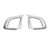 For Land For Rover For Range For Rover For Evoque Car Interior Accessories ABS Car Steering Wheel Decorative Frame Car Trim Interior(Silver)