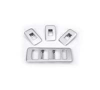 For Land For Rover For Range For Sport 2014 2015 2016 2017 ABS Car Interior Window Switch Button Frame Cover Trim Center Console Control Panel Trim(STYLE B Silver)