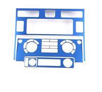 For Land Rover Defender 110 2008-2018. Car Central Air Conditioning Control Adjust Panel Trim Stickers Car Accessories(BLUE)