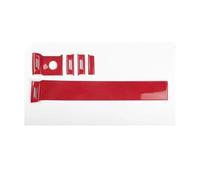 For Land Rover For Range Rover For Evoque 2012-2018 Car Dashboard Decoration Cover Bezel Trim Moldings HLWXMDZ(Carbon Fiber Red,RHD)