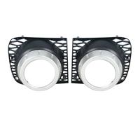 For Land Rover For Range Rover For Vogue L322 2010 2011 2012 Car Front Bumper Fog Light Grille Cover Frame Trim HGMGFYCX(Silver one pair)