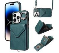 for Lanyard Case for Samsung Galaxy A13/A04/A04S with Ring, Shockproof PU Leather Wallet Phone Cover with Neck Strap Necklace Stand Card Holder Slot Protective Cases for Samsung Galaxy A13/A04/A04S