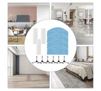 for Laresar Mars 01 Robot Vacuum Replacement Kit: 6 Side Brushes + 4 Microfiber Mop Cloths + Filter Paper, Compatible with Lubluelu Vacuums, House