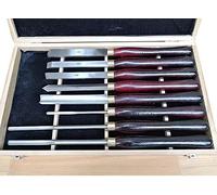 for Lathe - Carbide Turning Chisel Turning Chisel 8-Piece Tool Set with Storage case, Brass Sleeves and Beech Handles