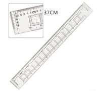 for Latitude and Longitude Ruler for 1:50000 Maps, Plastic Geographic Coordinate Scale with Clear Markings and Beveled Edges, Transparent Measuring Tool for(37cm)