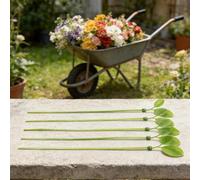 For Leaf Shaped Plant Ties, Nylon Wire Garden Cable Management Supports for Securing Cords and Growing Vegetables in Home Office Outdoor, Green, 20 cm(100pcs)