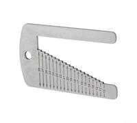 For leather craft rounded corner stainless steel template ruler, equipped with strap measurement and punching die for 1/4 inch gap, 2mm thick for durable and precise use (A)